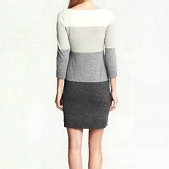 Banana Republic Colorblock Wool Cashmere Blend Sweater Dress Size L - Picture 2 of 5